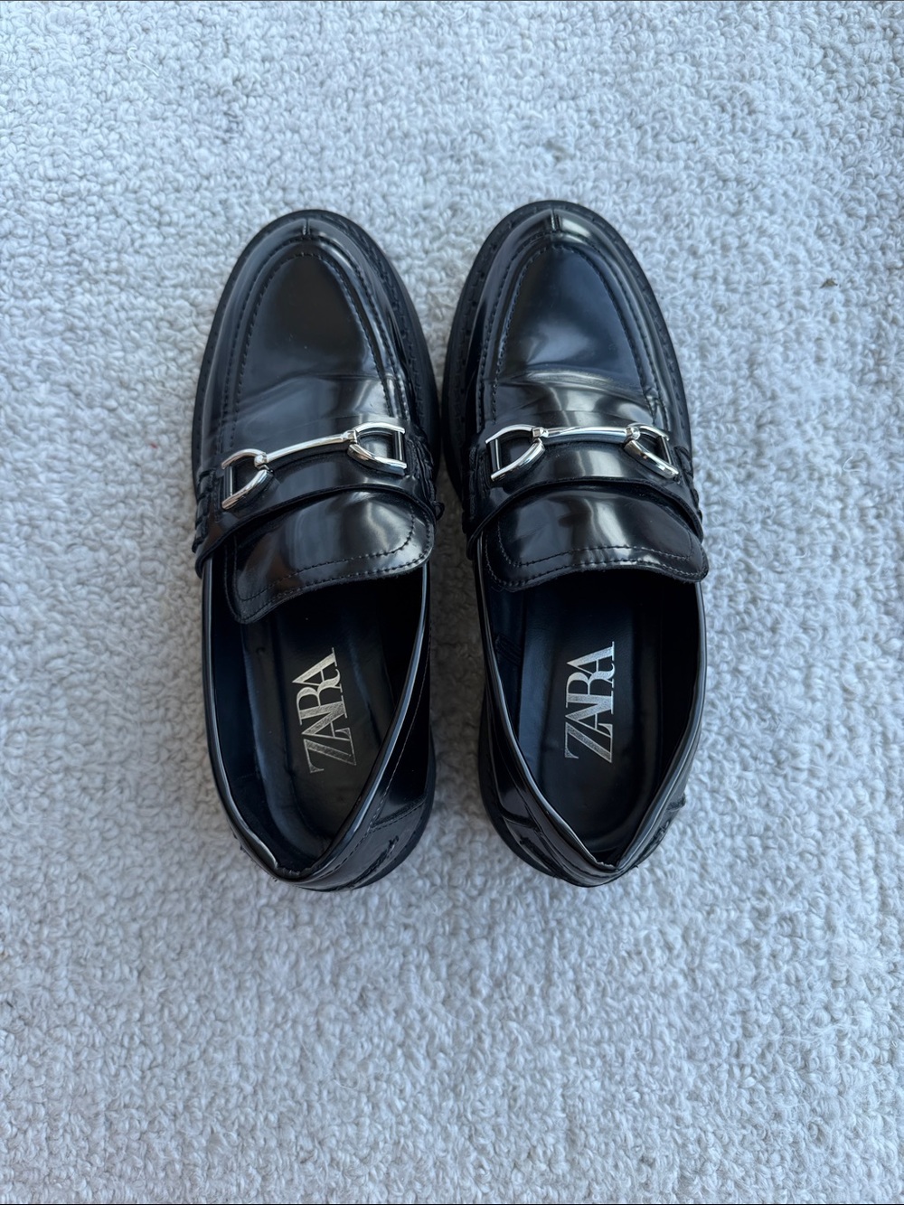 Women’s Black Leather Bit Loafers - Picture 5 of 5